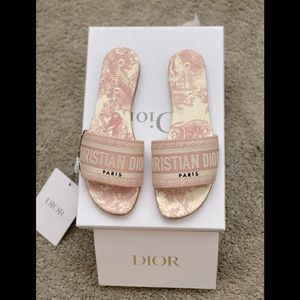 NWT Dior Dway pale pink slides 37.5